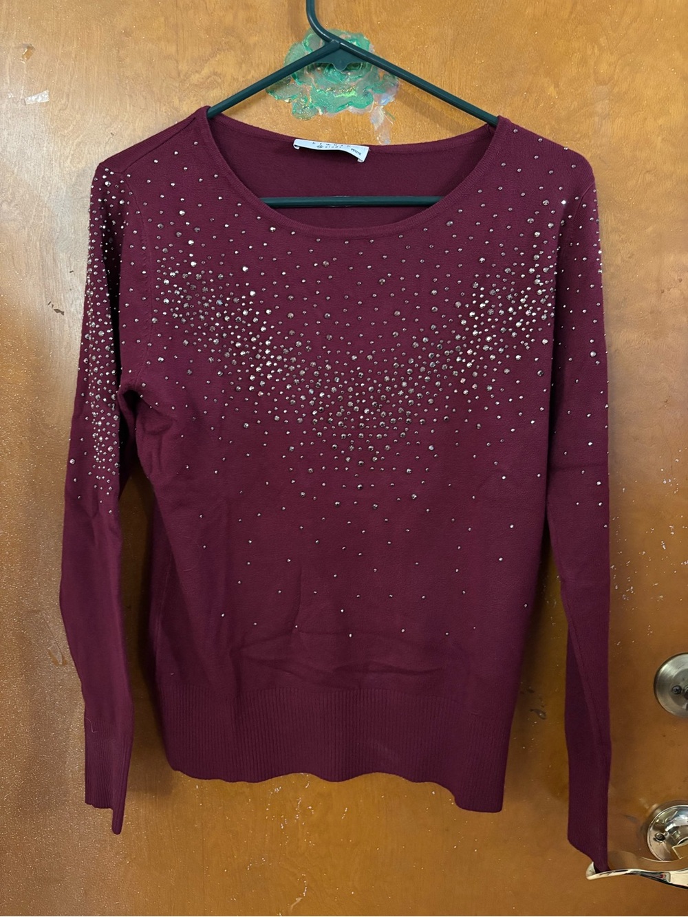 Petite Studded sweater. Wool blend.  Small